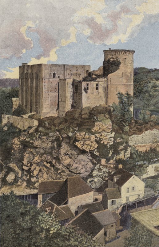 Cliff, Le Chateau, Udsigt taget fra Mont Mirat af French Photographer