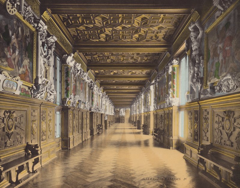 Fontainebleau: Galerie Francois Ier (farvefoto) af French Photographer