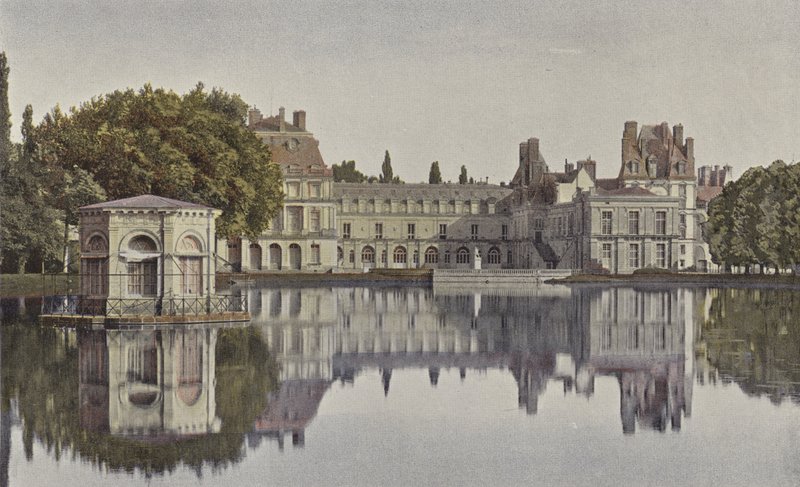 Fontainebleau, Palace, Udsigt taget fra karpedammen af French Photographer