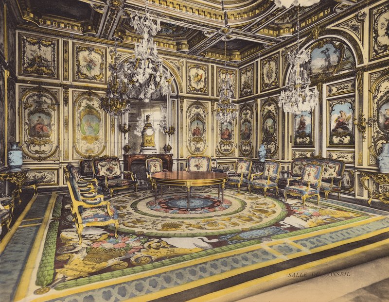 Fontainebleau: Byrådssalen (farvefoto) af French Photographer