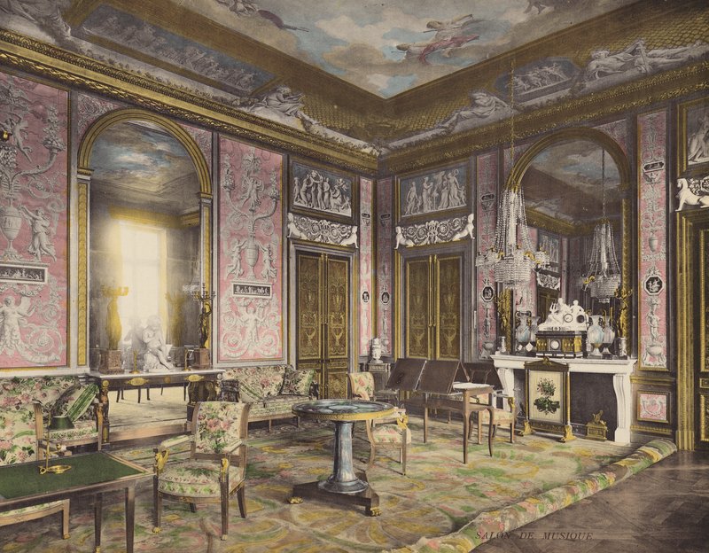 Fontainebleau: Salon de Musique (farvefoto) af French Photographer
