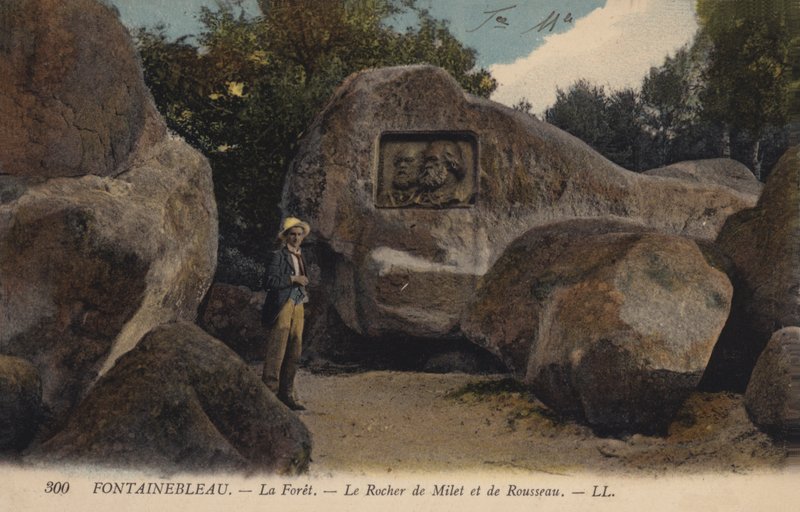 Fontainebleau, La Foret, The Rock Of Miletus og Rousseau af French Photographer