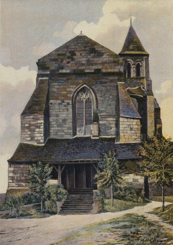 Gennes, St-Veterin Church, Ensemble O (før restaureringen af ​​klokketårnet) af French Photographer