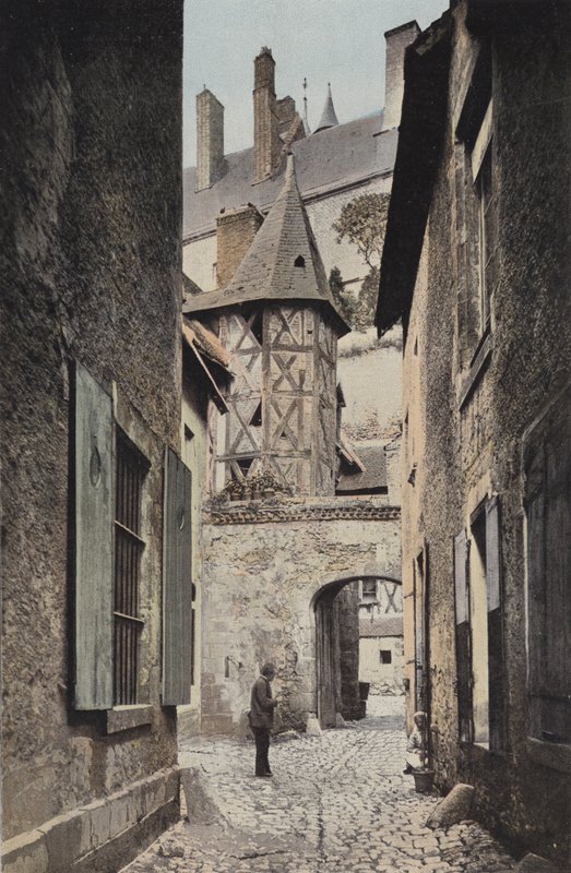 Gien, Gade, der fører til Chateau af French Photographer
