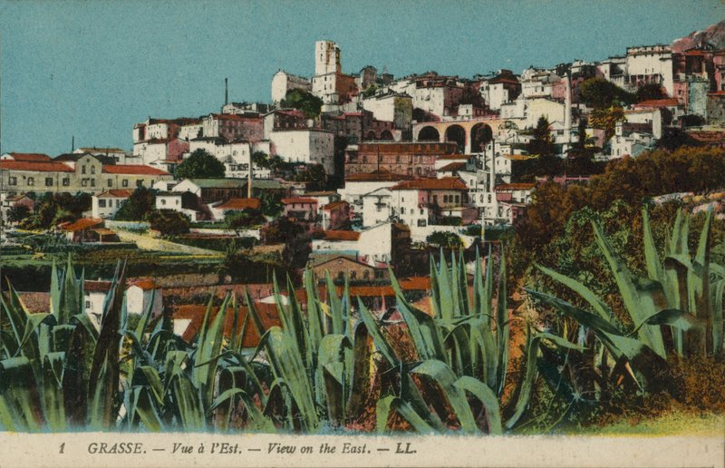 Grasse: Udsigt mod øst (foto i farver) af French Photographer