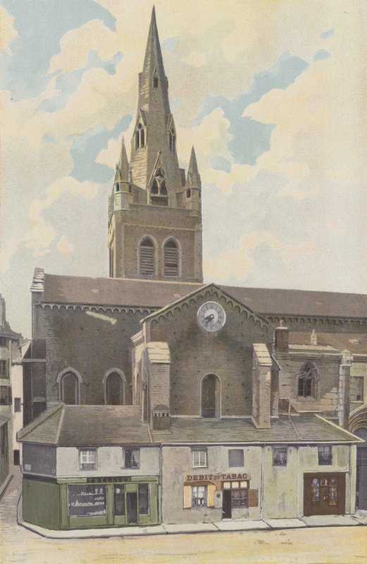 Grenoble, Saint-Andre-kirken, Cote N af French Photographer