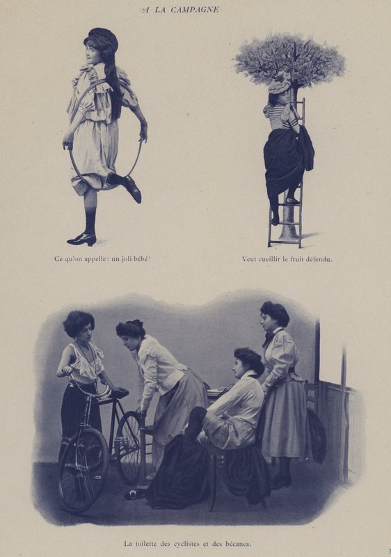 Illustration til Petites Parisiennes (dvs. unge arbejdende piger i Paris) (s/h foto) af French Photographer