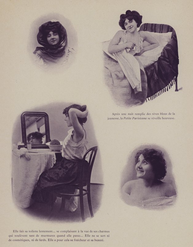 Illustration til Petites Parisiennes (dvs. unge arbejdende piger i Paris) (s/h foto) af French Photographer