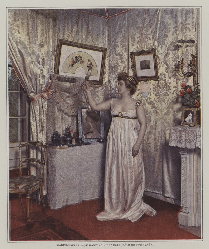 Jane Hading, fransk sceneskuespillerinde (farvefoto) af French Photographer