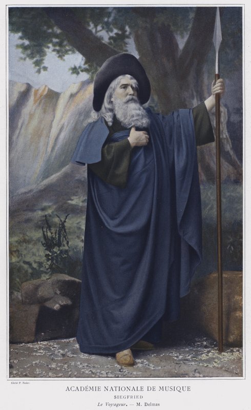 Jean-Francois Delmas som Vandreren i Siegfried (farvet foto) af French Photographer