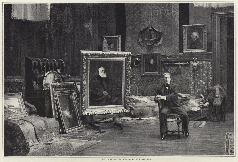 Jean-Joseph Benjamin-Constant i sit værksted af French Photographer