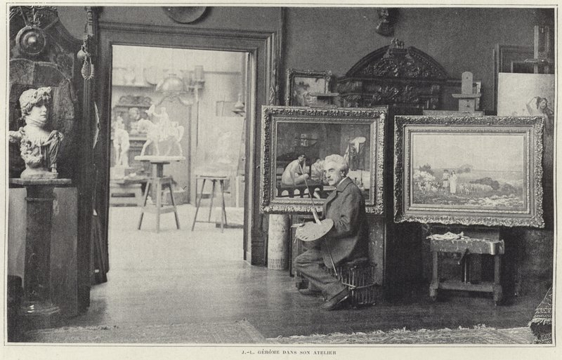 Jean-Leon Gerome i sit værksted af French Photographer
