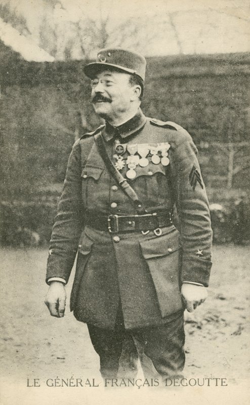 Jean-Marie Degoutte, fransk general fra Første Verdenskrig (s/h foto) af French Photographer