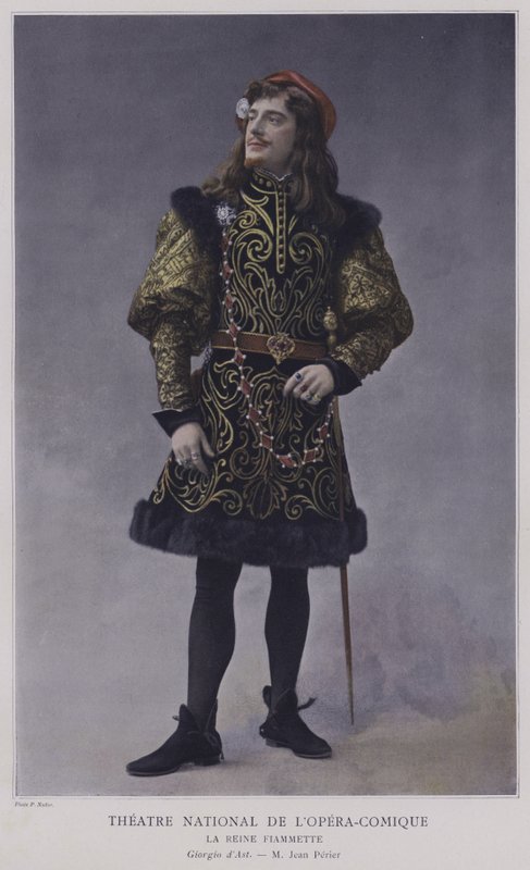 Jean Perier som Giorgio dAst i La Reine Fiammette (farvet foto) af French Photographer