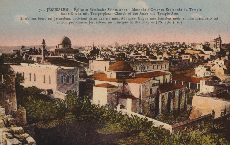Jerusalem, St Anne-kirken og tempelområdet af French Photographer