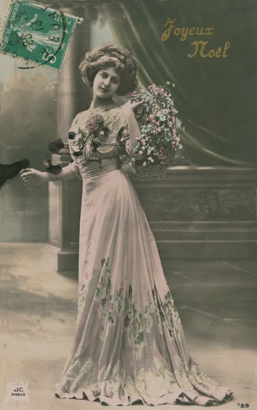 Glædelig jul. Postkort sendt i 1913. af French Photographer