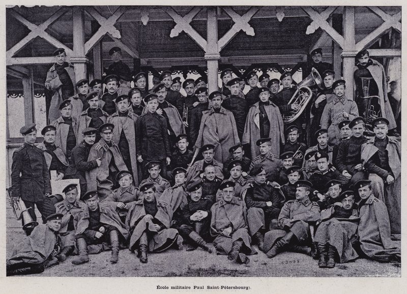 Den russiske hær: Paul Saint-Petersburg Military School (s/h foto) af French Photographer