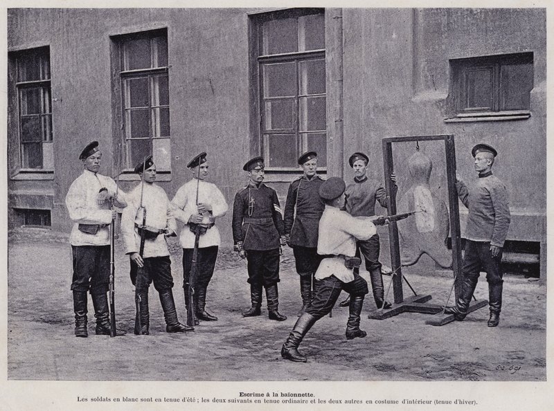 Den russiske hær: Bajonethegn (s/h foto) af French Photographer