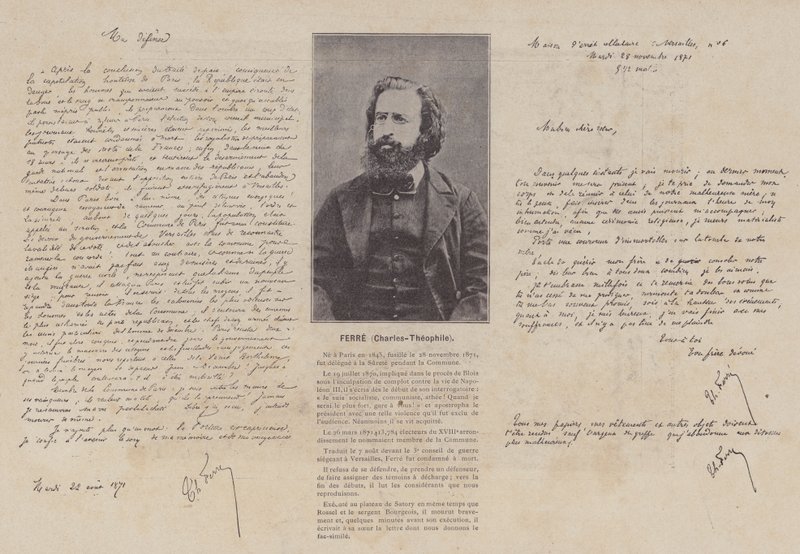 Pariserkommunen, Charles-Theophile Ferre (s/h-billede) af French Photographer