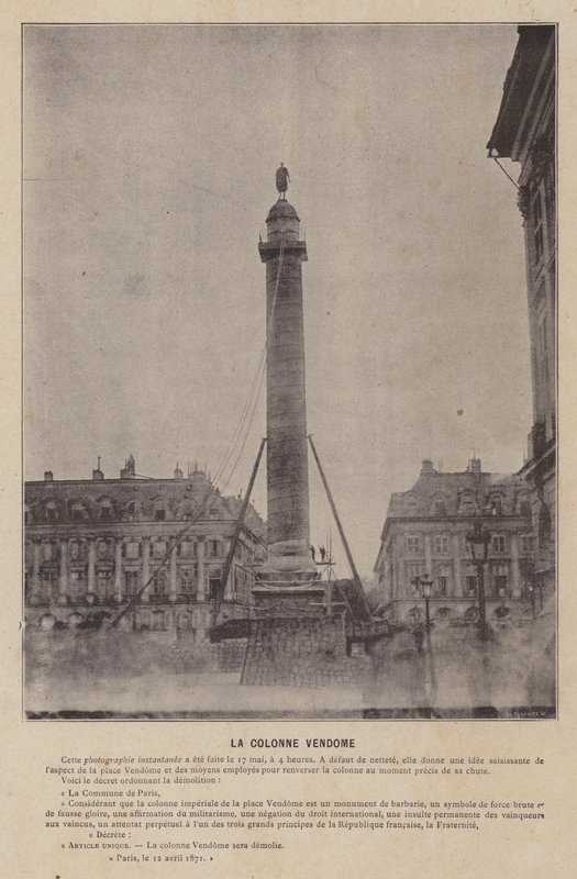 Pariserkommunen, La Colonne Vendome (s/h-billede) af French Photographer