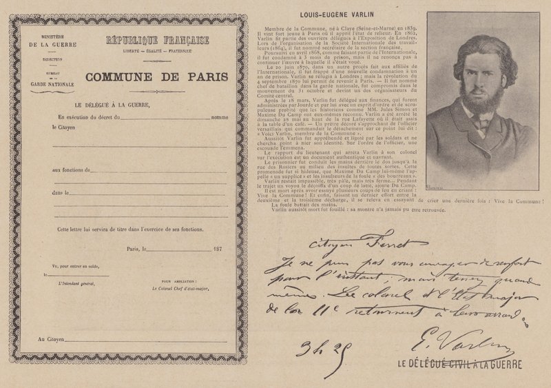 Pariserkommunen, Louis-Eugene Varlin (s/h-billede) af French Photographer