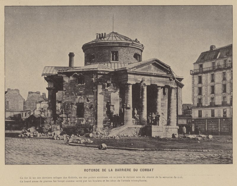 Pariserkommunen, Rotonde De La Barriere Du Combat (s/h-billede) af French Photographer