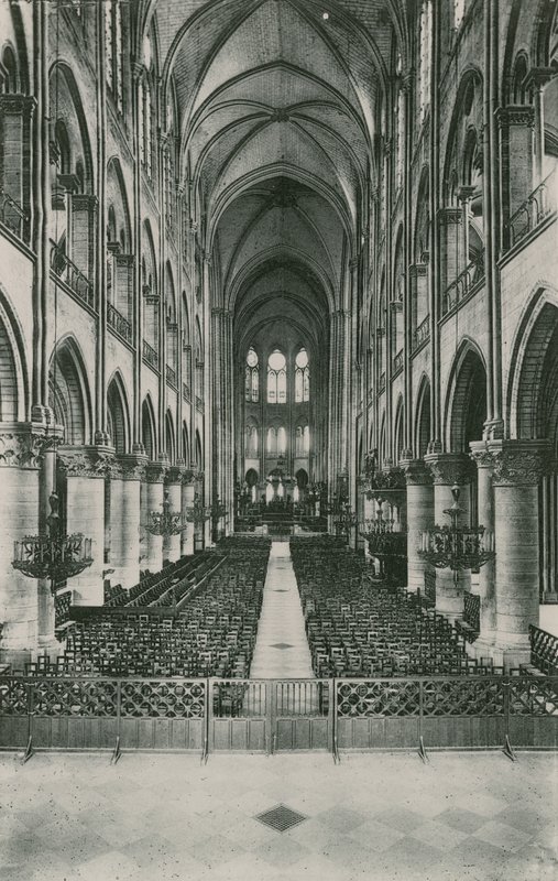 Nave of the Church Notre-Dame, Nave of the Church Notre-Dame (fotogravering) af French Photographer
