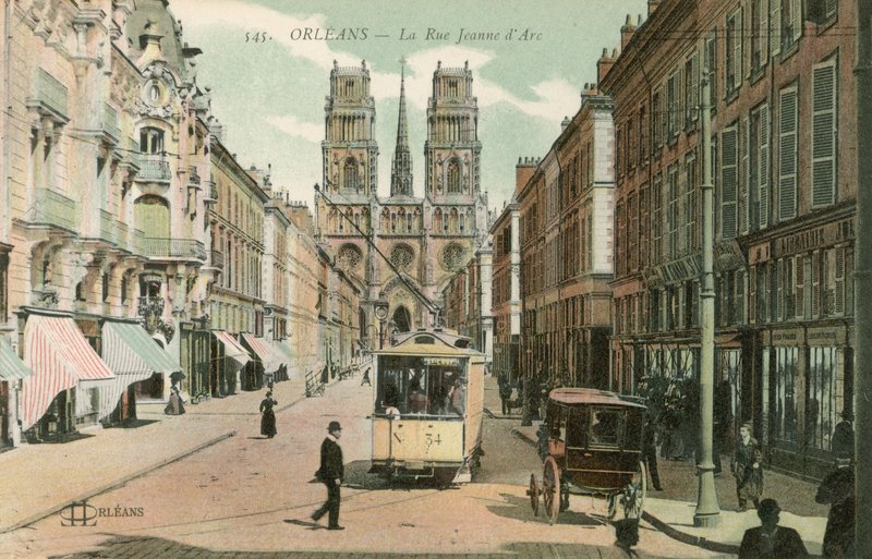 La Rue Jeanne dArc i Orleans. Postkort sendt i 1913. af French Photographer