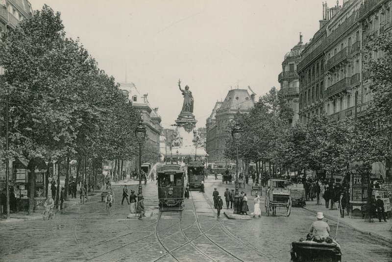 Temple Street og Republikkens sted (fotogravering) af French Photographer