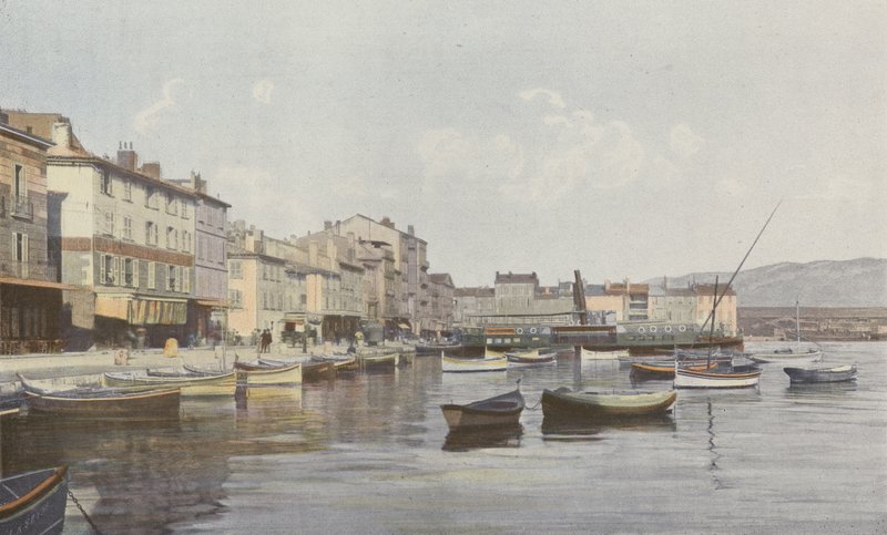 La Seyne, udsigt fra kajen (Small Rade of Toulon) af French Photographer