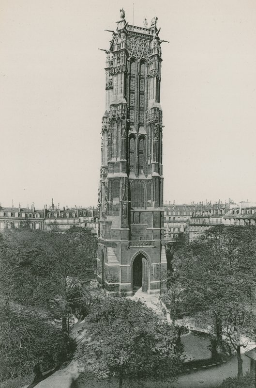 Tour Saint-Jacques, Saint-Jacques Tower (fotogravering) af French Photographer