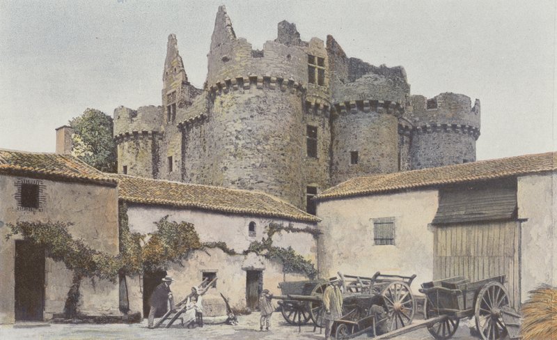 Le Breuil-sous-Argenton, ruinerne af Chateau de Beaupinay af French Photographer