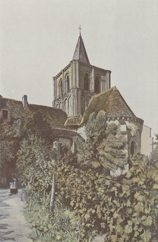 Lencloitre, Kirke, Apsis og klokketårn af French Photographer