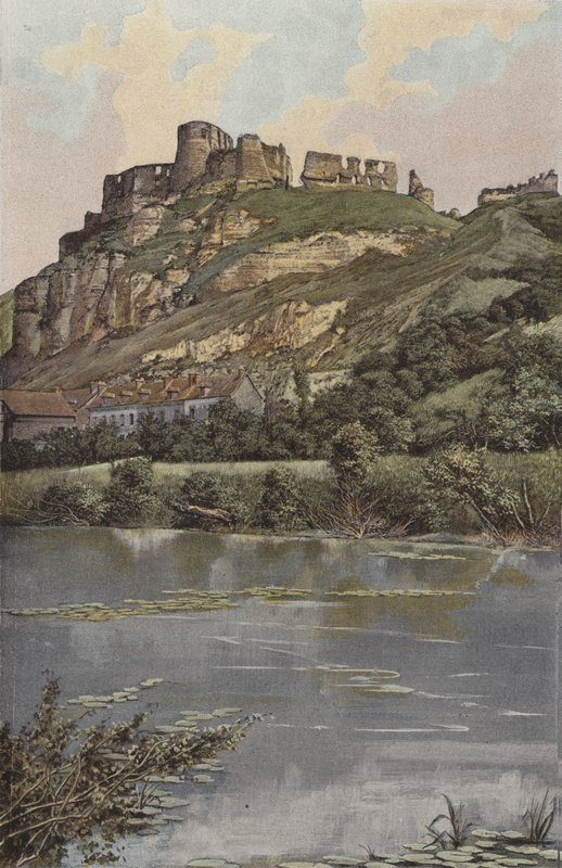 Les Andelys, Chateau Gaillard, kyst af floden af French Photographer