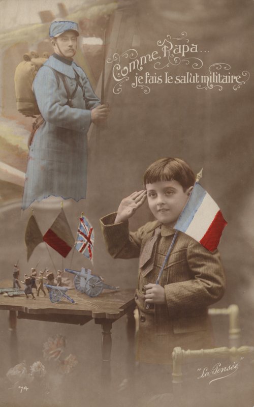 Ligesom far giver jeg militærhilsen (tonet billede) af French Photographer
