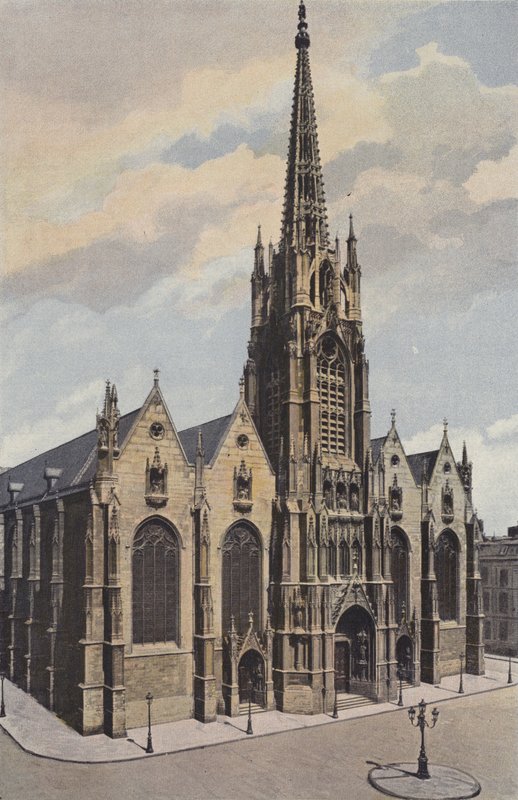 Lille, Saint-Maurice-kirkens vestfacade af French Photographer