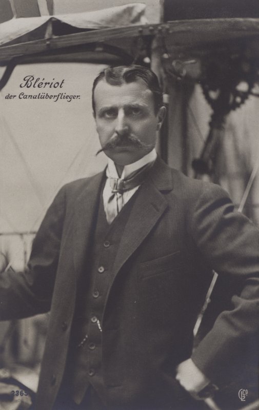 Louis Bleriot, fransk flyver (s/h foto) af French Photographer