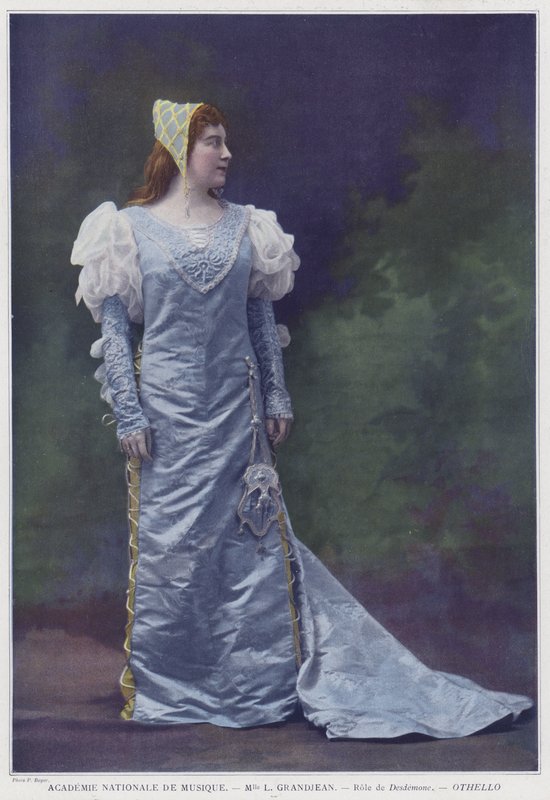 Louise Grandjean som Desdemona i Othello (farvet foto) af French Photographer