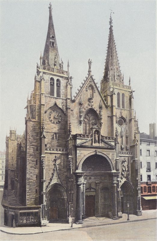 Lyon, St-Nizier Kirke, Facade O af French Photographer