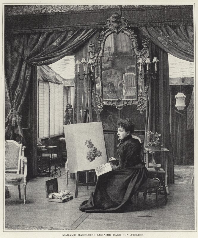 Madeleine Lemaire i sit værksted af French Photographer