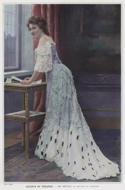Mademoiselle Duluc, fransk skuespillerinde (farvet foto) af French Photographer