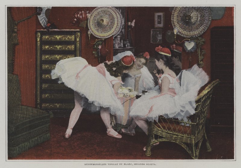 Mademoiselle Viollat ​​og Mademoiselle Blanc, andet motiv (farvefoto) af French Photographer
