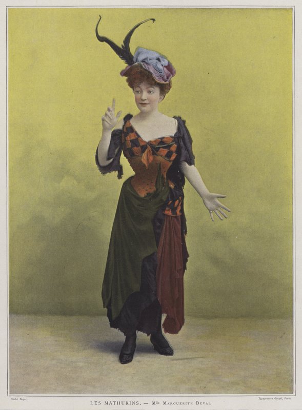 Marguerite Deval, fransk skuespillerinde og operasangerinde (farvet foto) af French Photographer