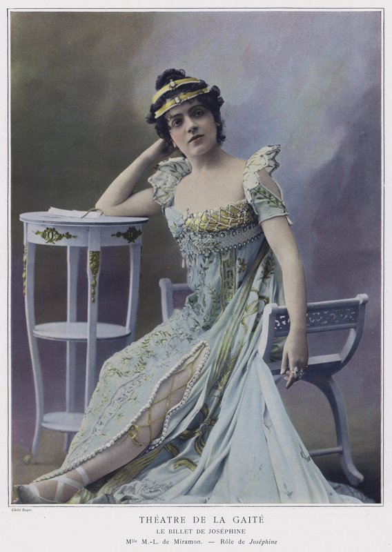 Marie-Louise de Miramon som Josephine i Le Billet de Josephine (farvet foto) af French Photographer
