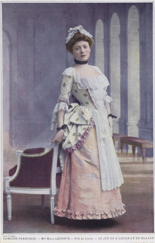 Marie Leconte som Lisette i The Game of Love and Chance (farvet foto) af French Photographer
