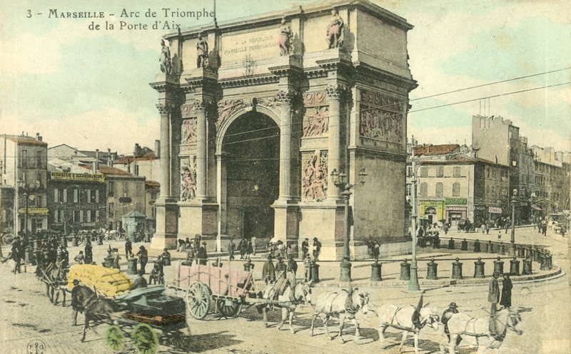Marseille, Triumfbuen i Porte Daix af French Photographer