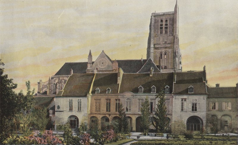 Meaux, Domkirke, Facade N og bispesæde af French Photographer