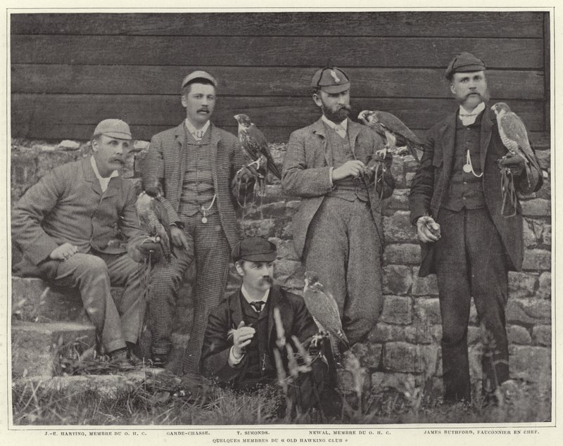 Medlemmer af Old Hawking Club af French Photographer