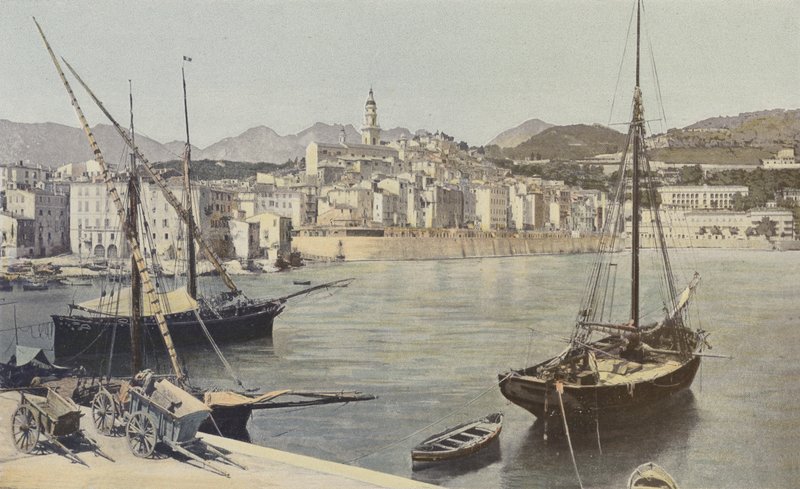 Menton, Port og Old Town af French Photographer