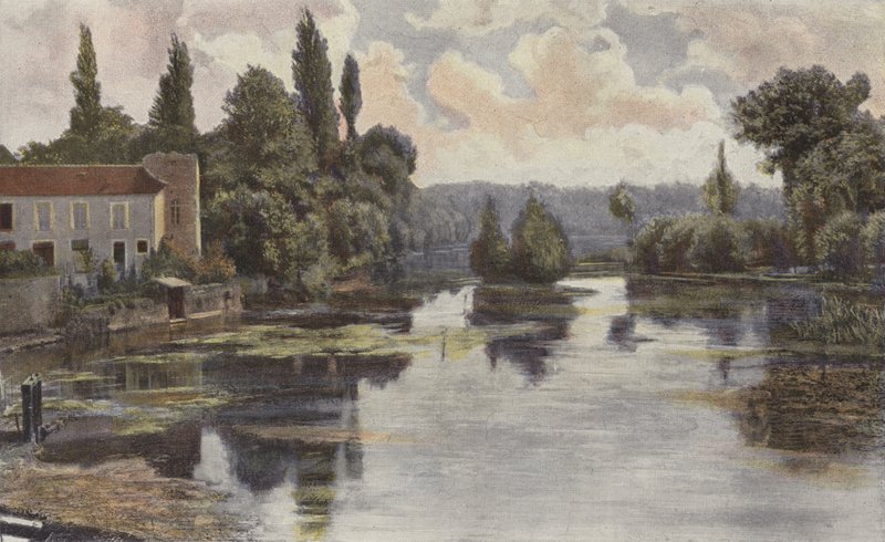 Montigny-sur-Loing, Loings bredder af French Photographer